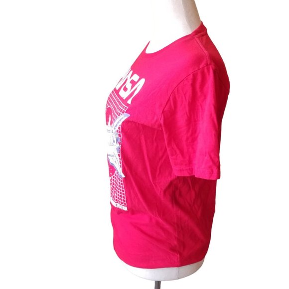 Teen Unisex Graphic T Tshirt XL NASA Red Spaceship Space Shuttle Juniors Tagless - Picture 13 of 14